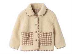 Lil Atelier sandshell checkered jacket